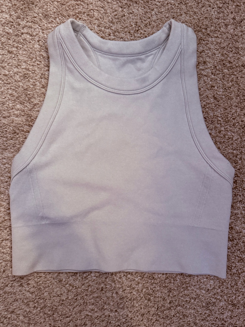 DSG light gray crop tank top